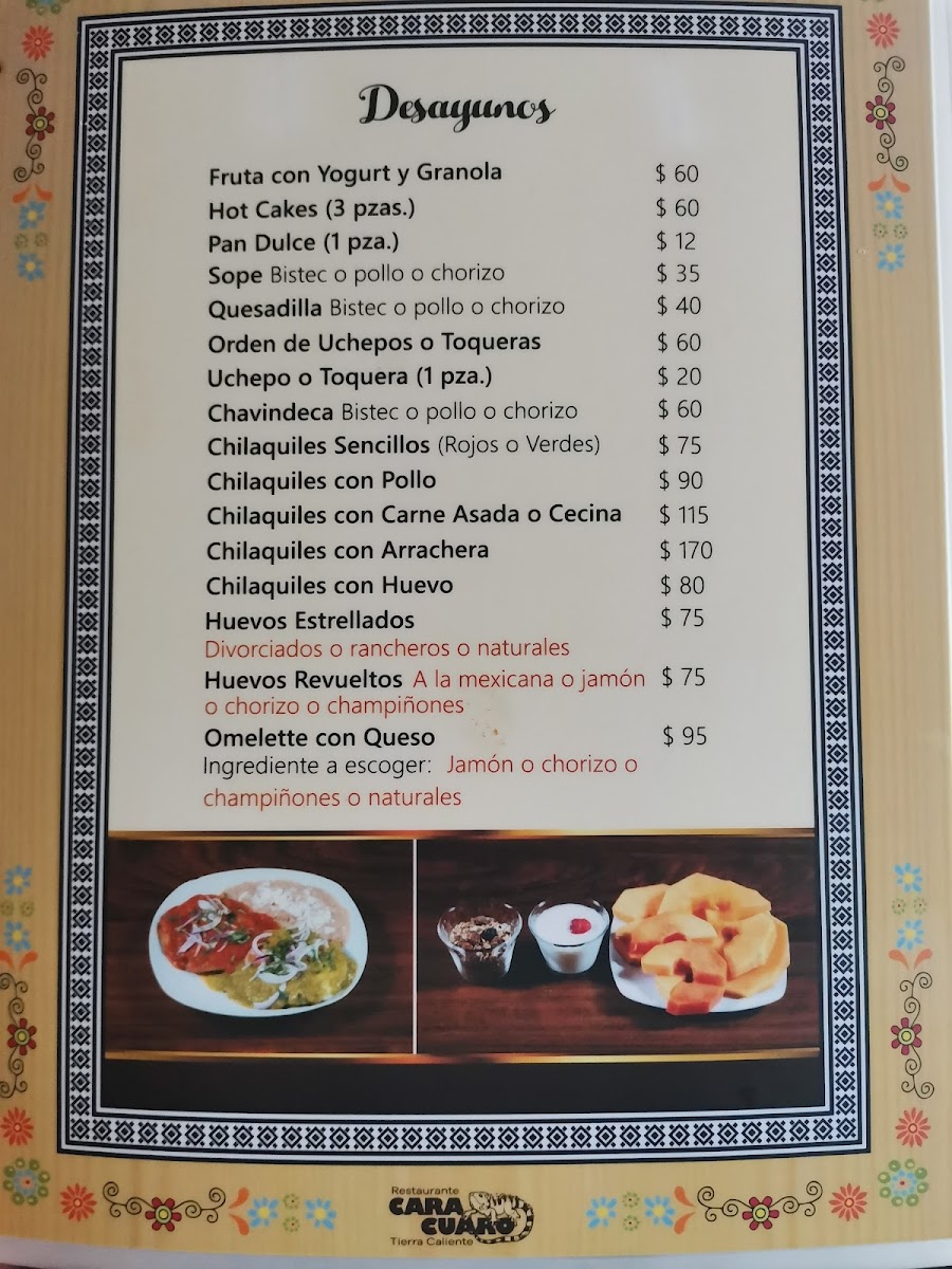 Restaurante Caracuaro Menu - Image 2